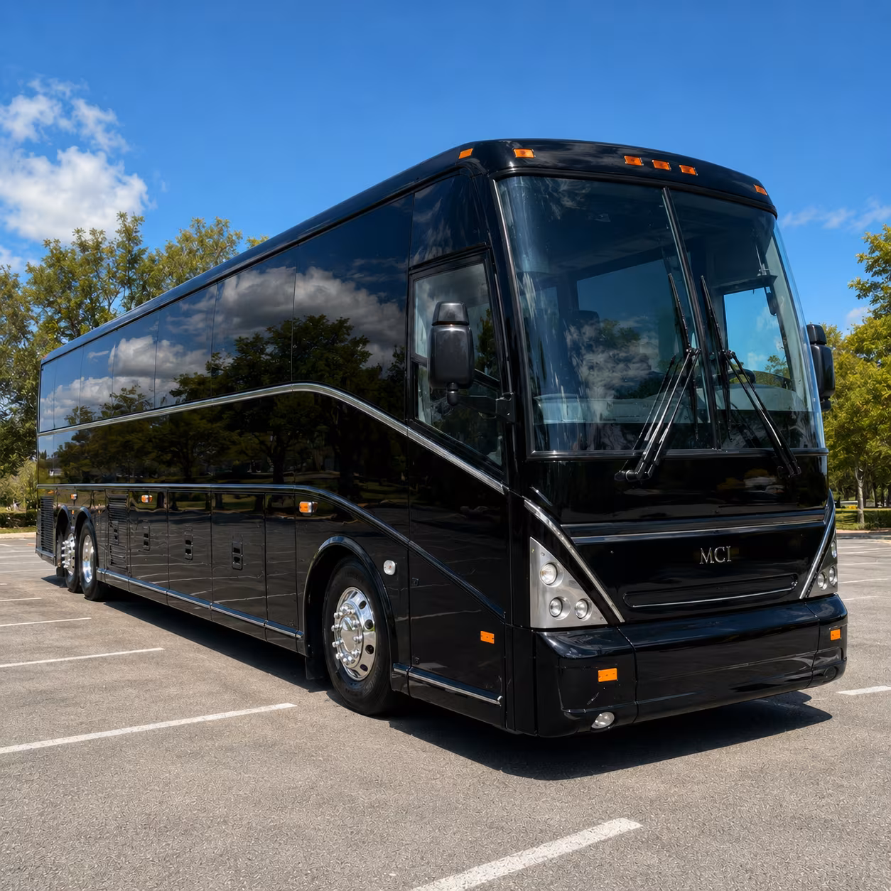 long distance charter buses for away games and multi city fan travel from stonecrest