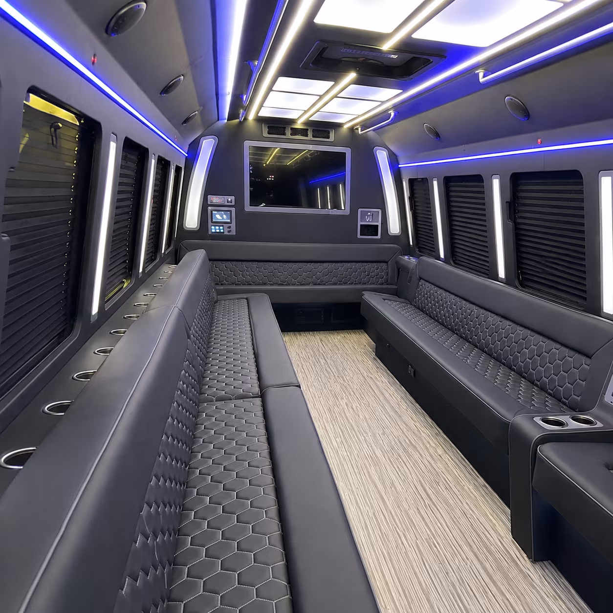 stonecrest 40 passenger party bus inside