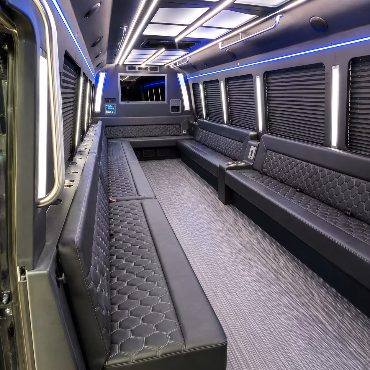stonecrest 40 passenger party bus interior